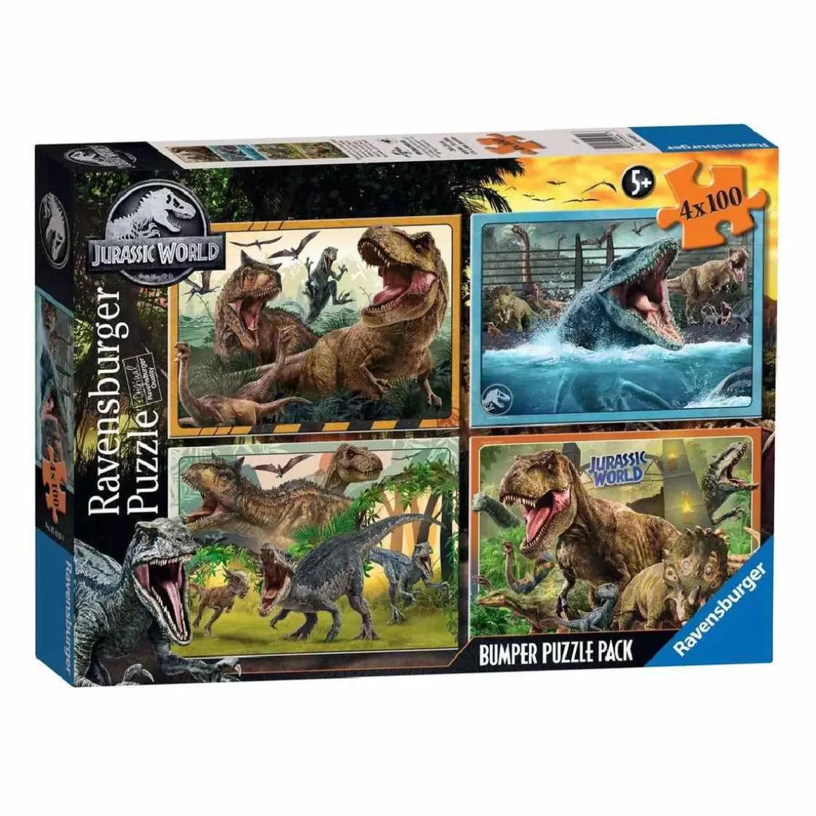 Ravensburger - Jurassic World - Pack 4 puzzles 100 piezas