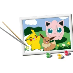 Ravensburger - Pokemon - Kit creativo para pintar por números Pokémon Classic Serie D ㅤ