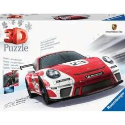 Ravensburger - Puzzle 3D vehículos Porsche 911 GT3 Cup Salzburg, 108 piezas ㅤ