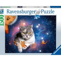 Ravensburger - Puzzle de gatos volando en el espacio, 1500 piezas ㅤ