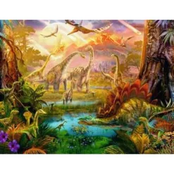 Ravensburger - Puzzle de la Tierra de los Dinosaurios 500 piezas ㅤ
