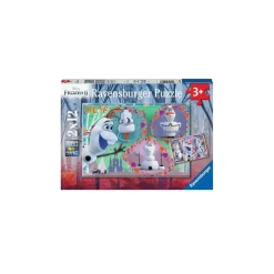 Ravensburger - Todo el mundo ama a Olaf - Puzzle 2x12 piezas Frozen 2