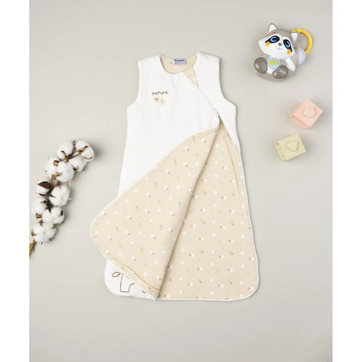 Saco de dormir crema niña jirafa