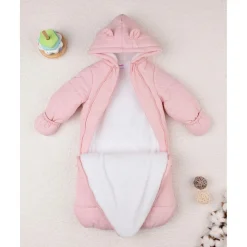 Saco de nieve rosa para niña