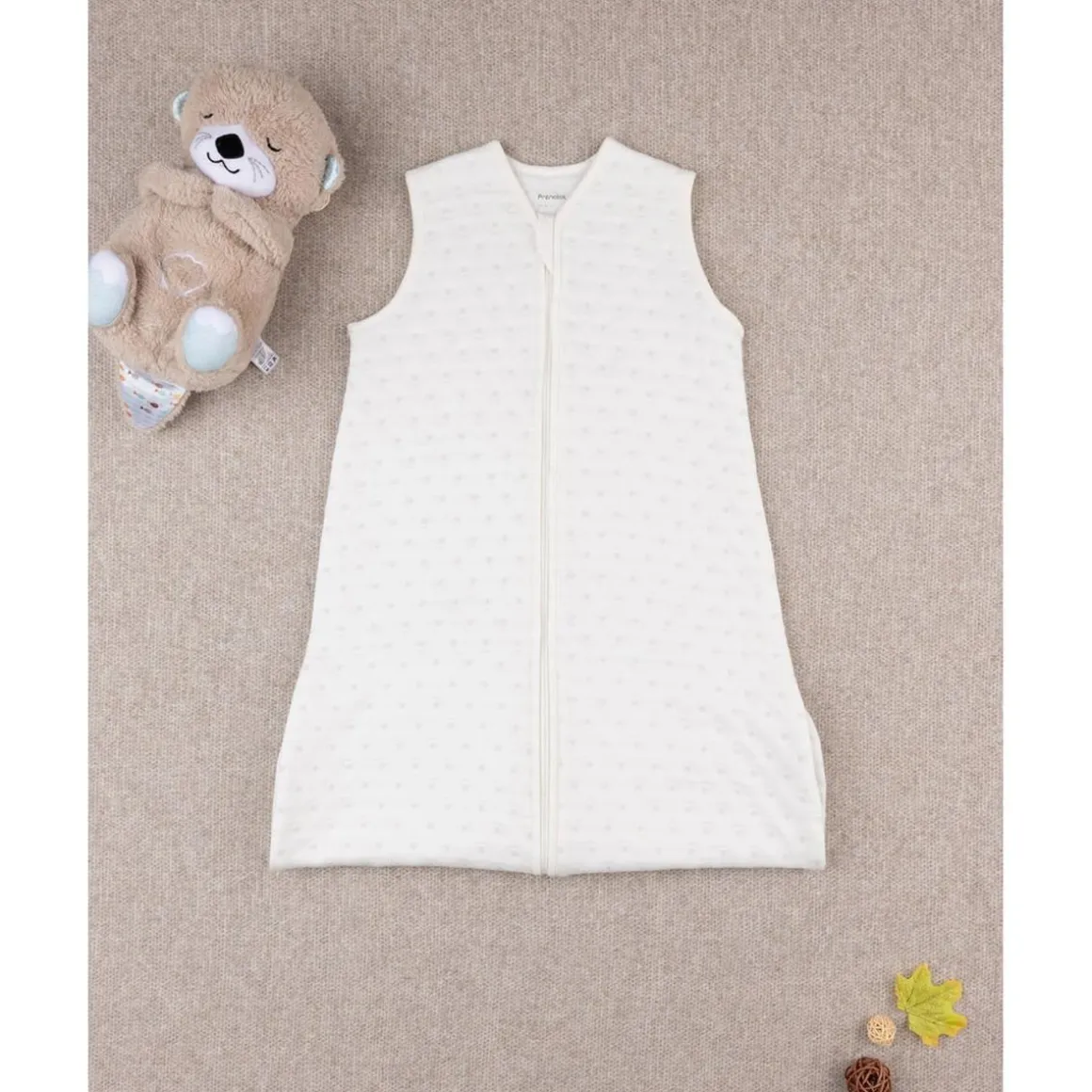 Saco sin mangas color crema