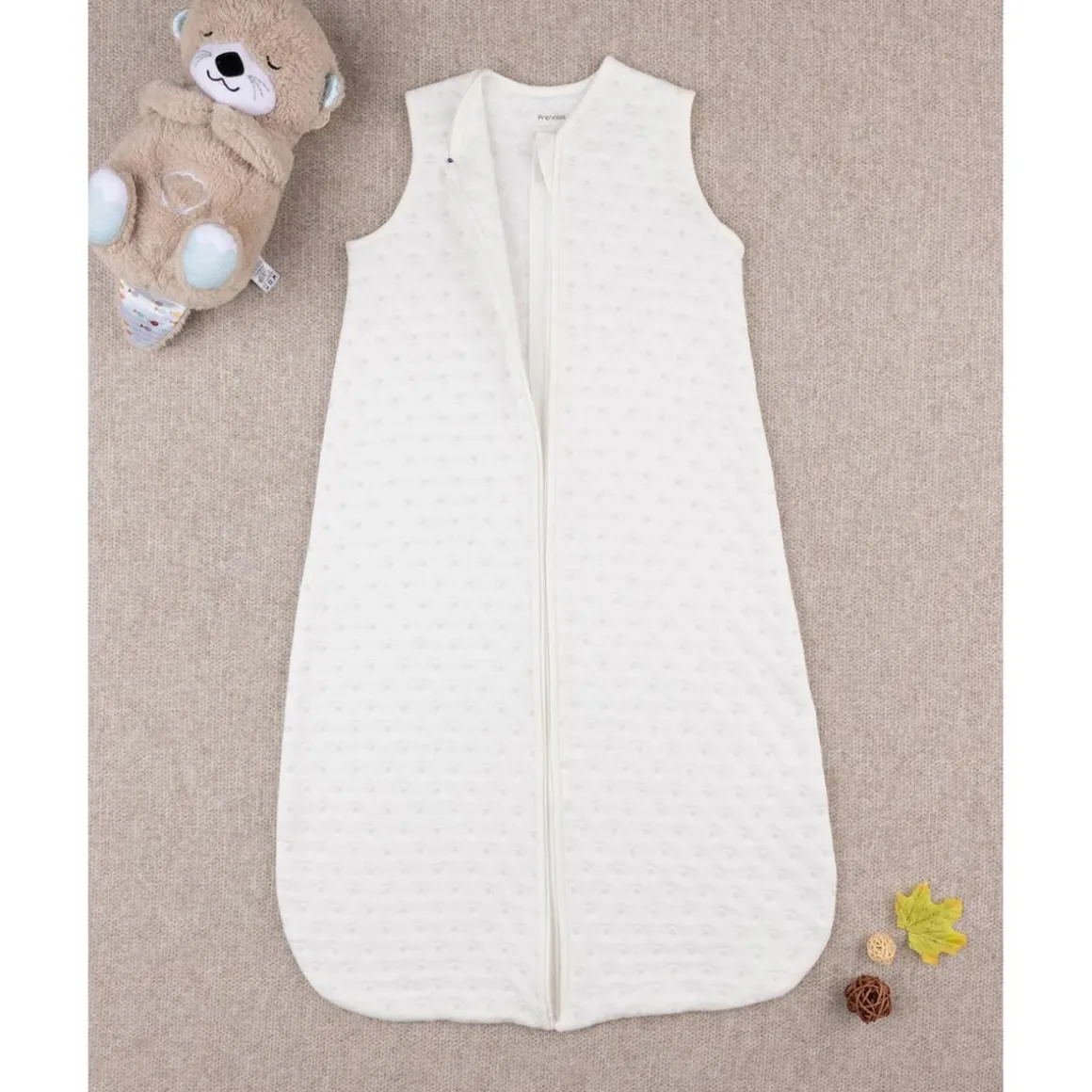 Saco sin mangas color crema