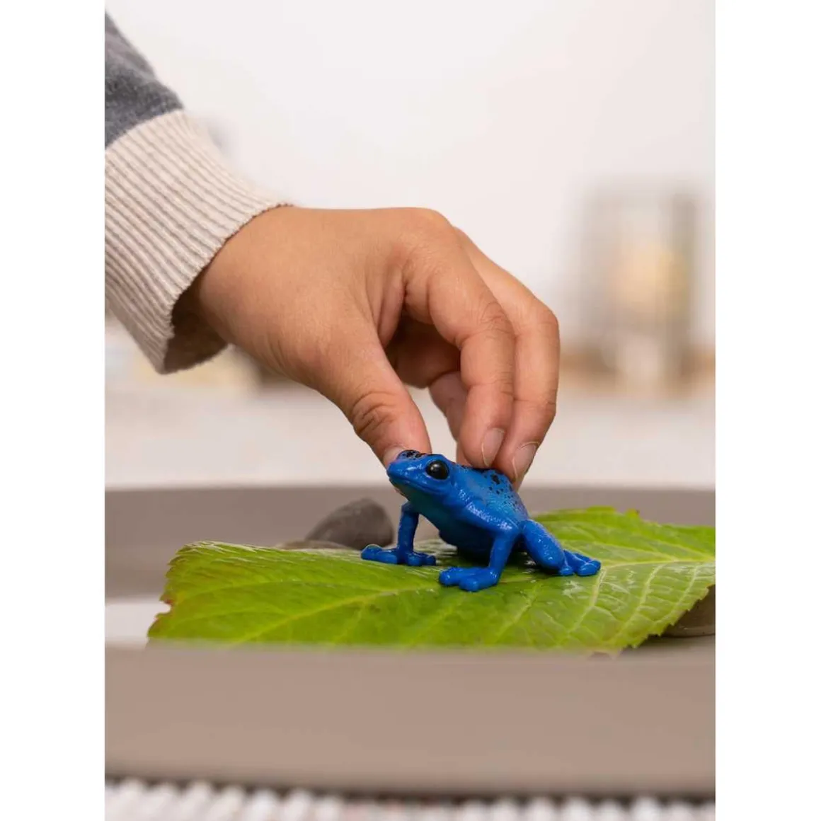 Schleich - Figura de juguete rana flecha azul vida salvaje ㅤ