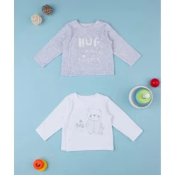 Set 2 chaquetitas de bebé en felpa de algodón