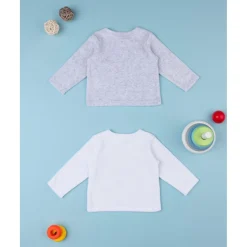 Set 2 chaquetitas de bebé en felpa de algodón