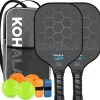 Set 2 Raquetas Pickleball Paddle de Fibra de Vidrio