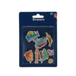 Set de 8 gomas de borrar Tiburón
