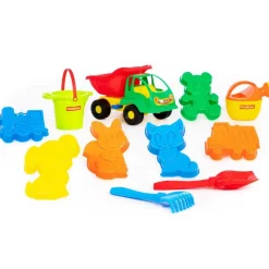 Set de arena con camión y cubo (varios colores)
