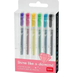 Set de mini bolígrafos de gel con purpurina, multicolor ㅤ