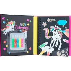 Set libro de colorear neón Ylvi