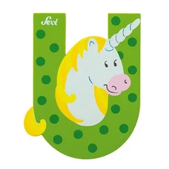 Sevi - Letra U con unicornio (varios colores)