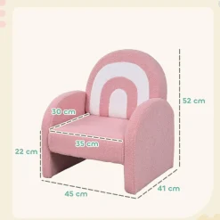 Sillón infantil Arcoíris Rosa