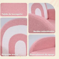 Sillón infantil Arcoíris Rosa