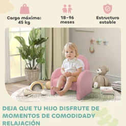 Sillón infantil Arcoíris Rosa