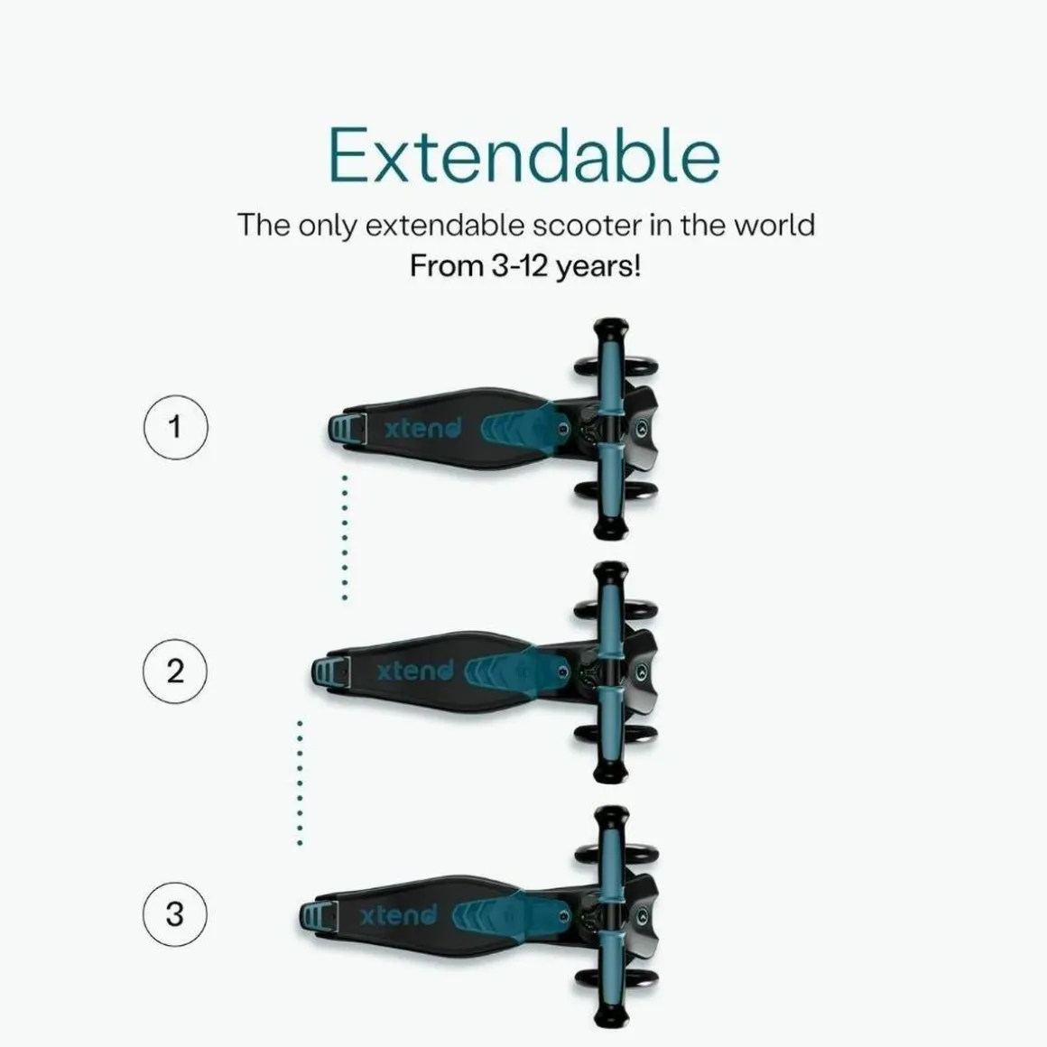 SmarTrike Xtend Scooter+Ride On Teal