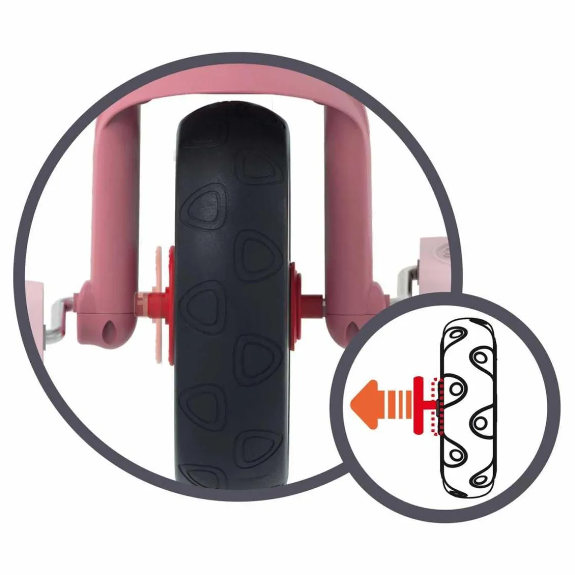 Smoby - Triciclo Evolutivo Be Move de Metal, Color Rosa - 68 x 52 x 52 cm ㅤ