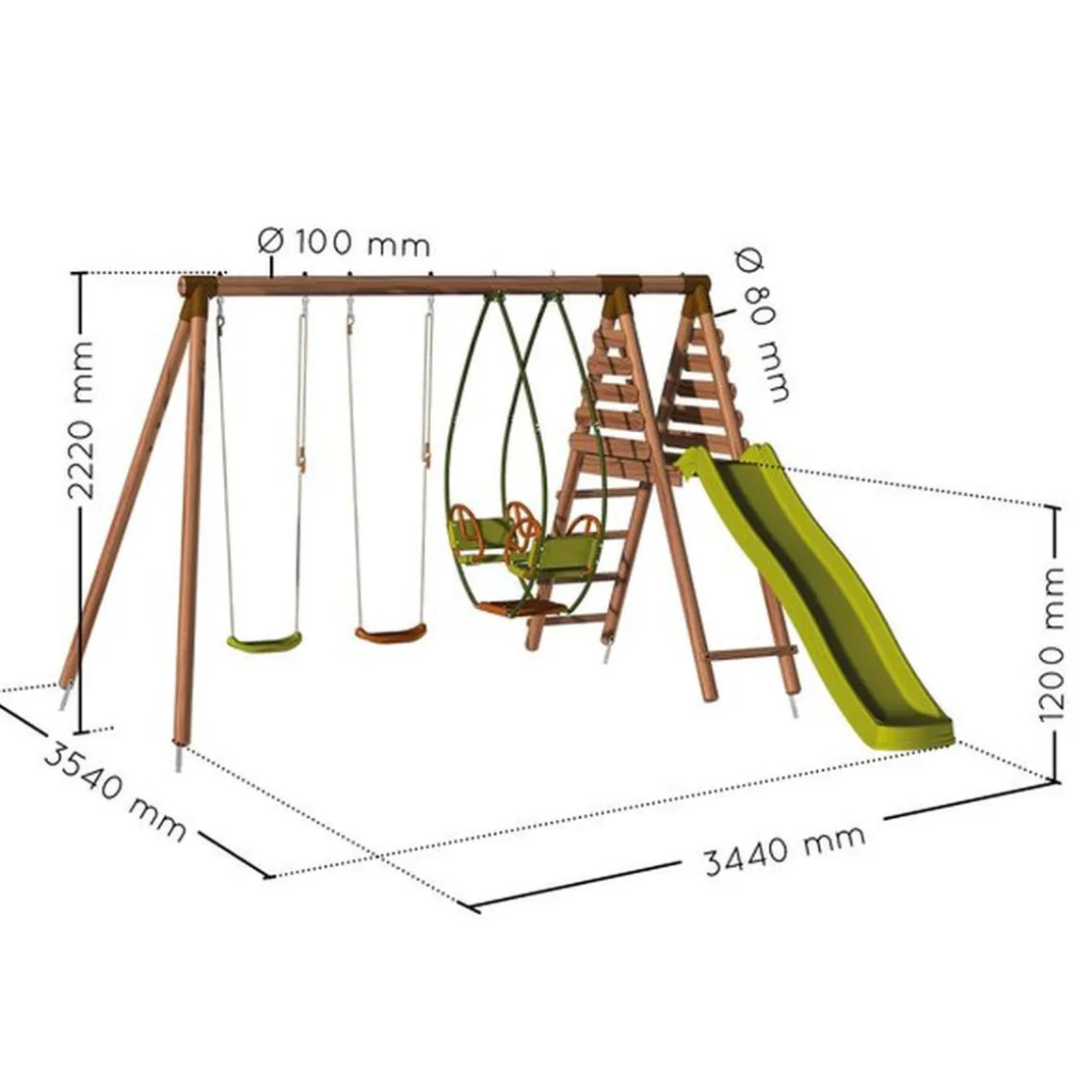 Soulet - Columpio de madera Narcisse