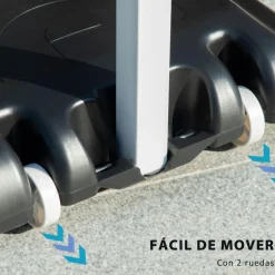 Sportnow - Canasta de baloncesto altura ajustable de 260-305 cm Blanco