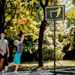 Sportnow - Canasta de baloncesto altura ajustable de 260-305 cm Negro