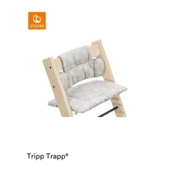 Stokke - Cojín para silla Tripp Trapp gris con estrellas