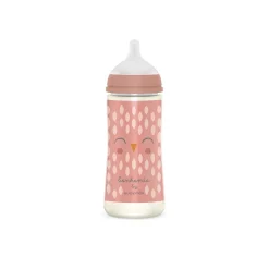 Suavinex - Bonhomia biberón con tetina sx pro +6 meses 360ml pluma rosa
