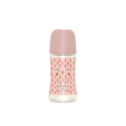 Suavinex - Bonhomia biberón con tetina sx pro +3 meses 270ml búho rosa