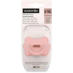 Suavinex - Chupete Butterfly SX Pro silicona Rosa - 6-18 meses