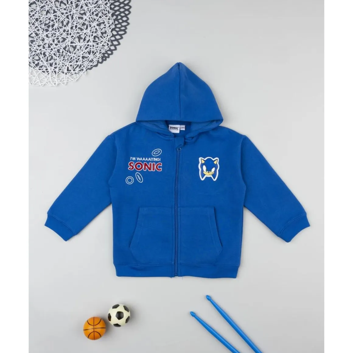 Sudadera azul con capucha Sonic
