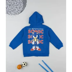 Sudadera azul con capucha Sonic
