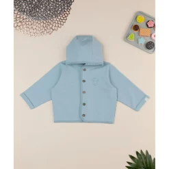 Sudadera azul con capucha para niño