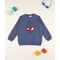 Sudadera azul para niño con Spiderman