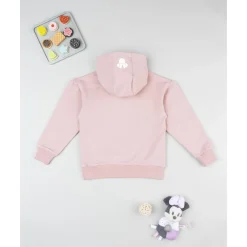 Sudadera con capucha Minnie para niña en rosa
