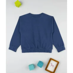 Sudadera de niña azul con estampado Dreams