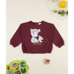 Sudadera de niña burdeos Best Friends
