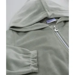 Sudadera de niña en terciopelo verde