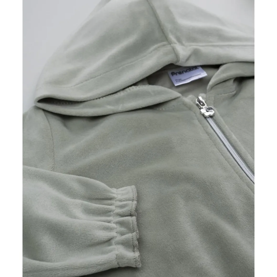 Sudadera de niña en terciopelo verde