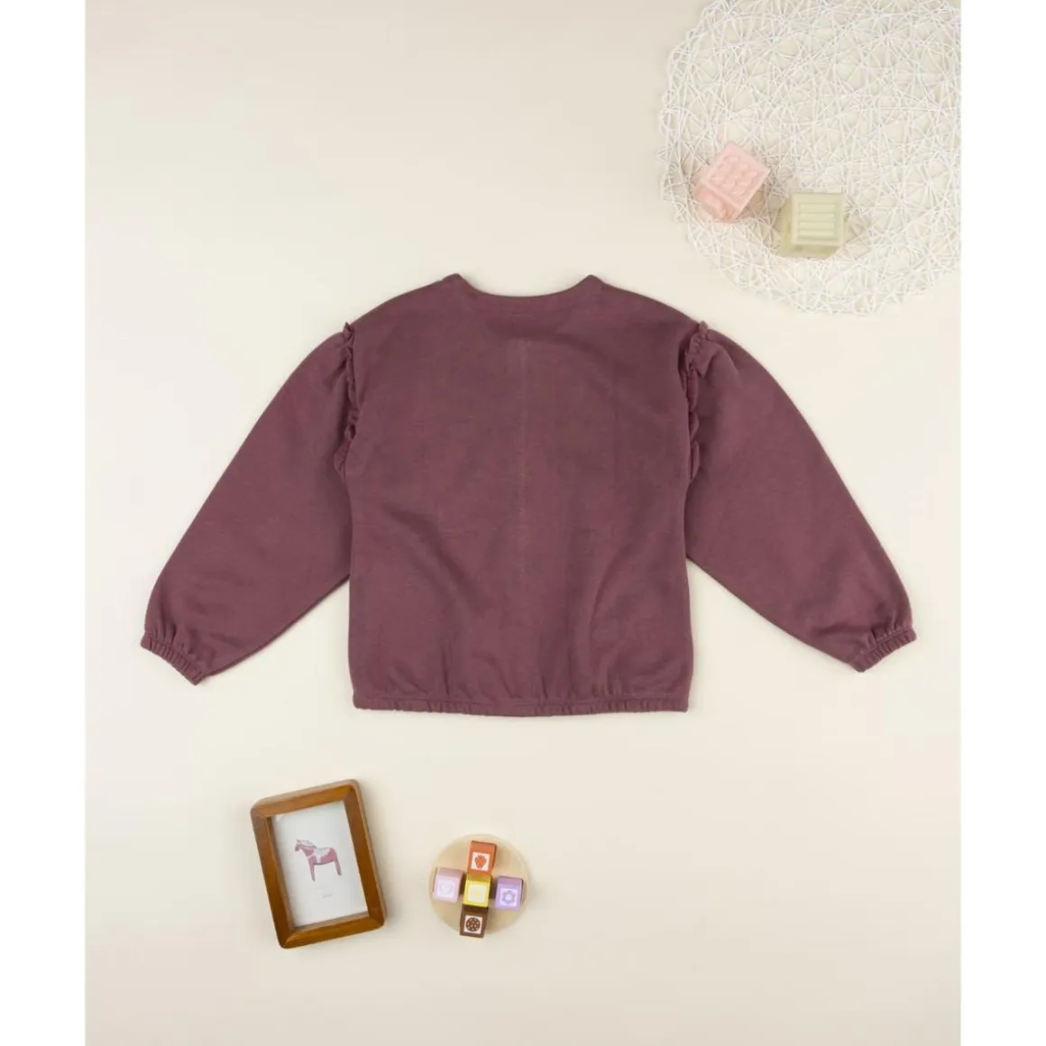 Sudadera de niña rosa con estampado Love