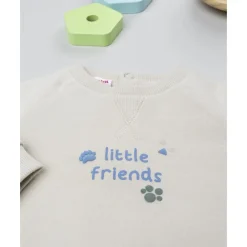 Sudadera de niño crema Little Friends