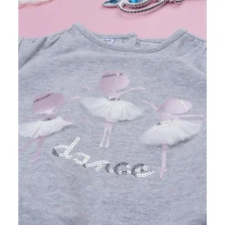 Sudadera gris bailarina niña