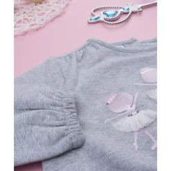 Sudadera gris bailarina niña
