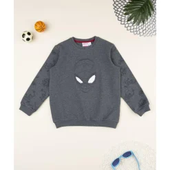 Sudadera gris para niño con Spiderman