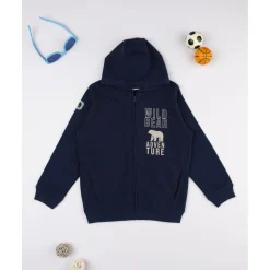 Sudadera niño azul oscuro capucha