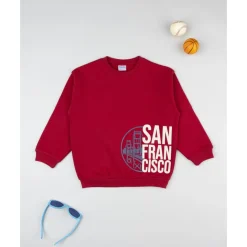 Sudadera niño burdeos “San Francisco”