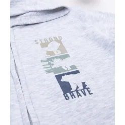 Sudadera niño gris con dinosaurio