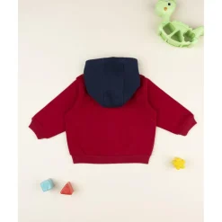 Sudadera roja con capucha para niño