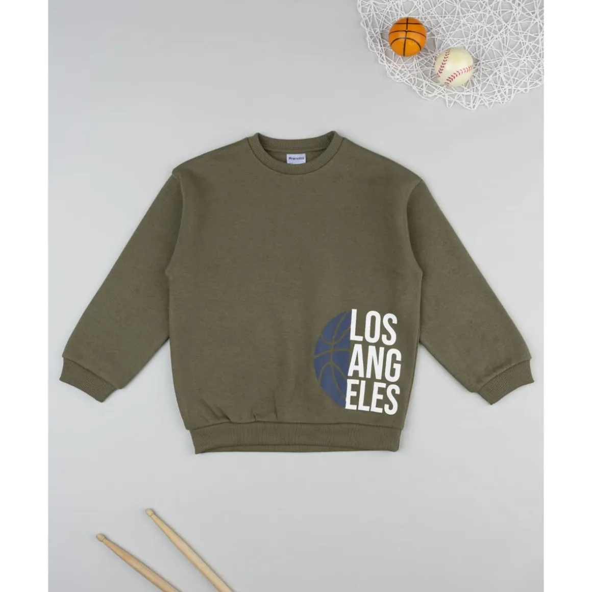 Sudadera verde de niño estampada